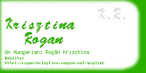 krisztina rogan business card